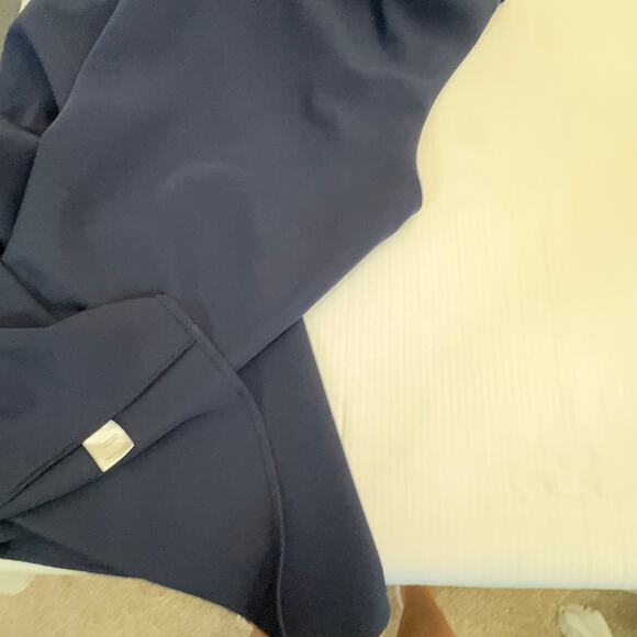 TUCKERNUCK Blythe Midi Dress XXL Navy Blue‎ Ruffle Collar Back Bow Tie A-Line - Picture 8 of 10